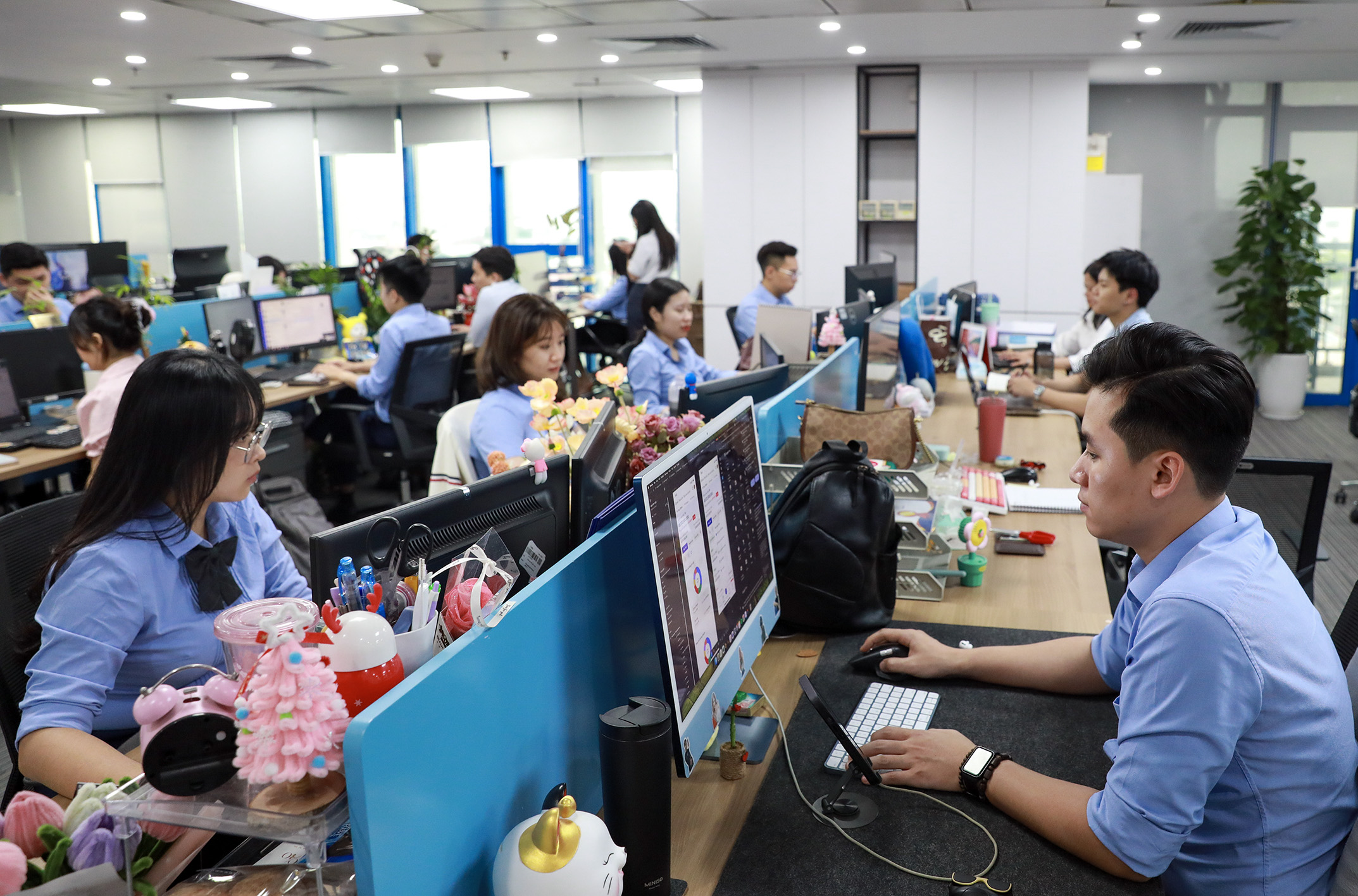giao dịc chứng khoán tại sàn chứng khoán MSB Ảnh Đức Thanh
