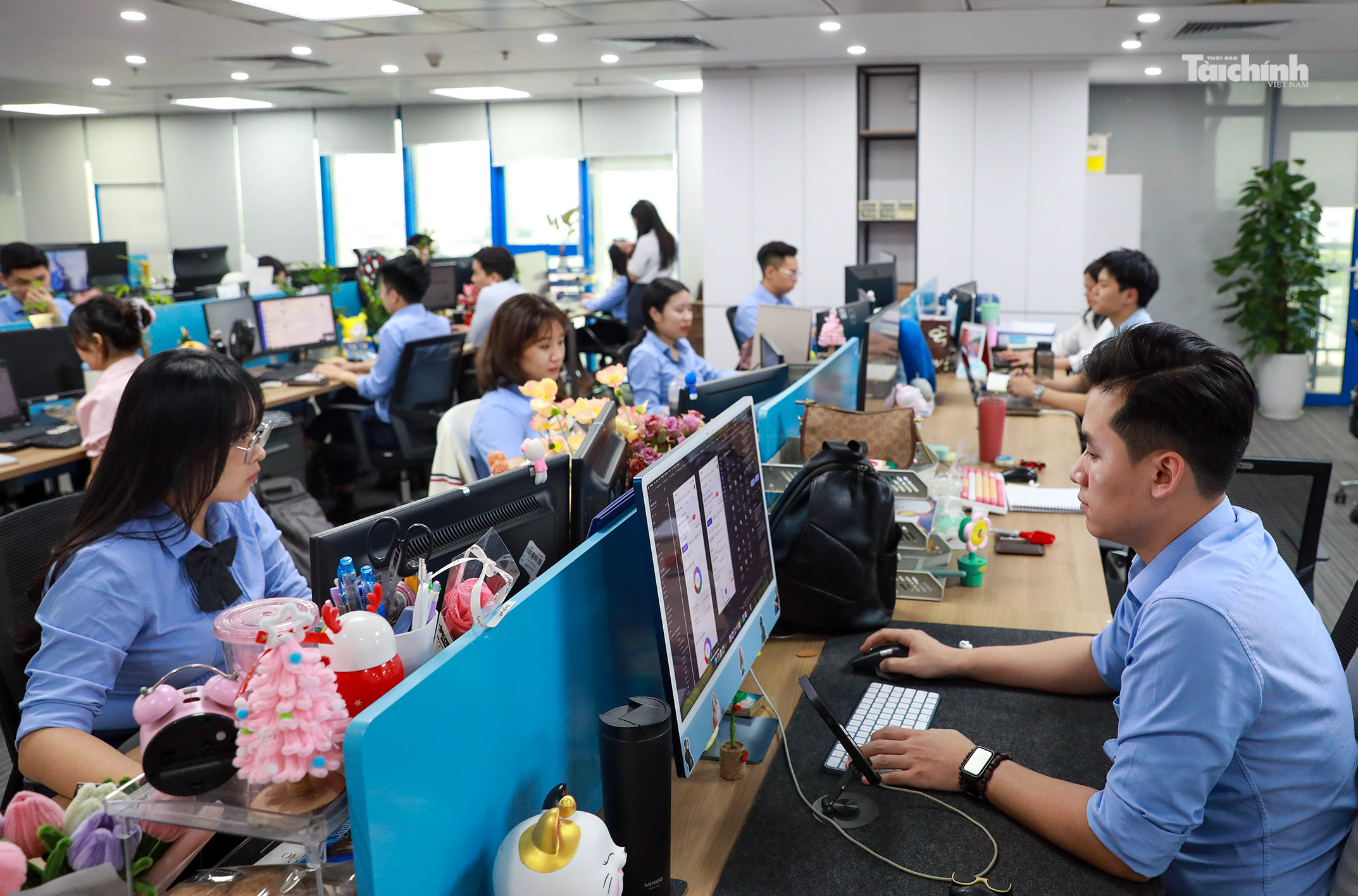 giao dịc chứng khoán tại sàn chứng khoán MSB Ảnh Đức Thanh