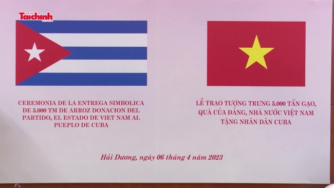 Việt Nam trao tặng nhân dân Cuba 5000 tấn gạo
