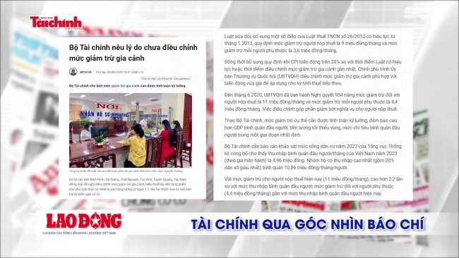 Tài chính qua góc nhìn báo chí tuần từ 26-31/8/2024