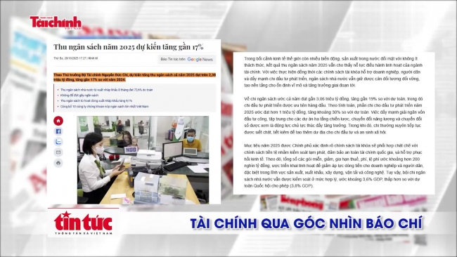 Tài chính qua góc nhìn báo chí tuần từ 27/10 - 1/11/2025